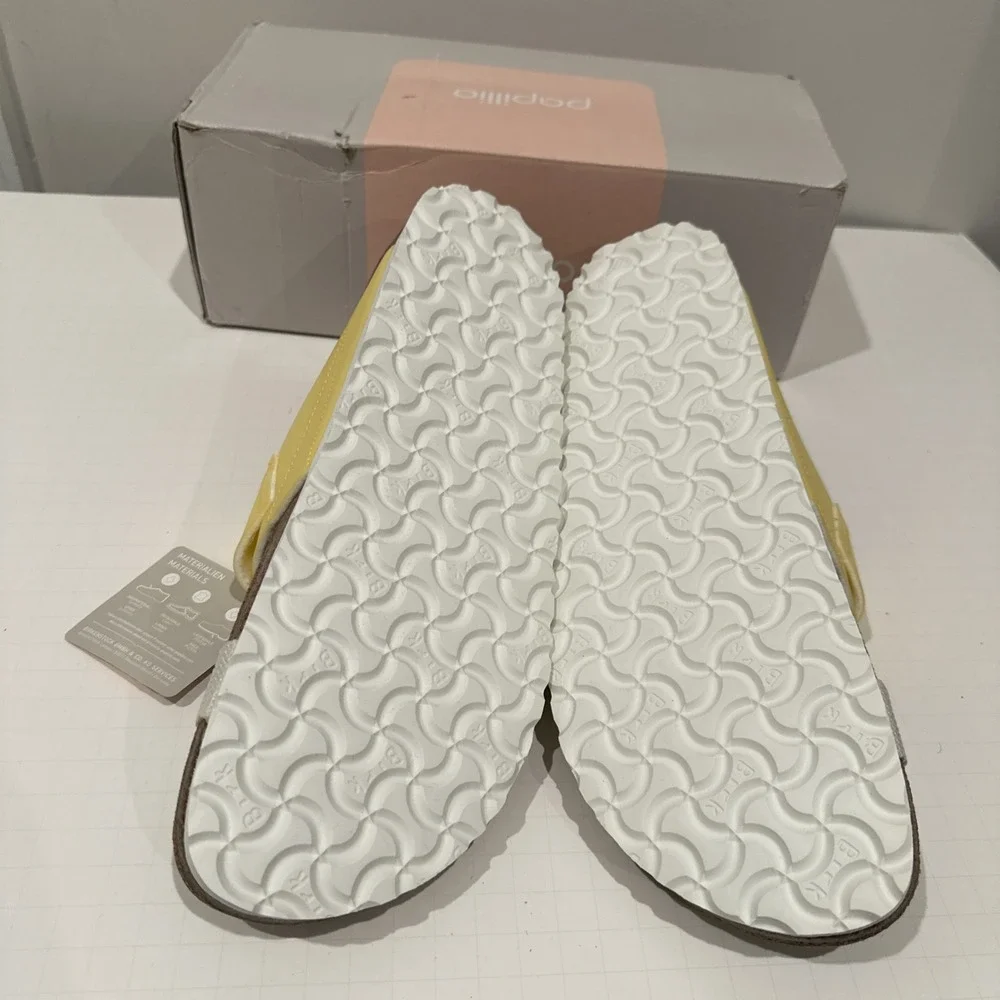 Birkenstock Size EU 43 M10W12 Papillio Clara Pap Sandal Pastel Yellow Narrow Fit